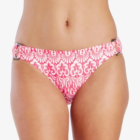 NEW Helen Jon Halter top & Hipster bikini bottom Island Batik Pink